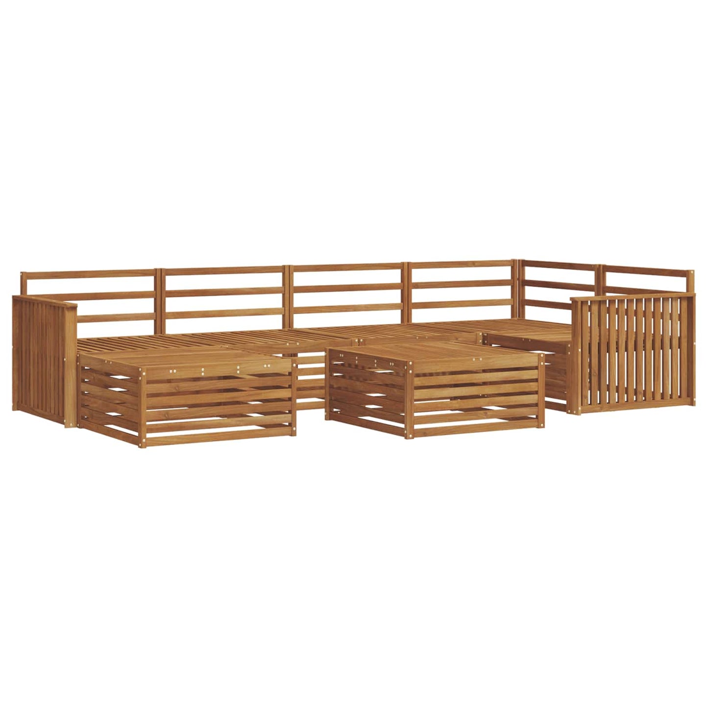 Outdoor-Sofagarnitur 7 pcs Natur Massivholz Akazie