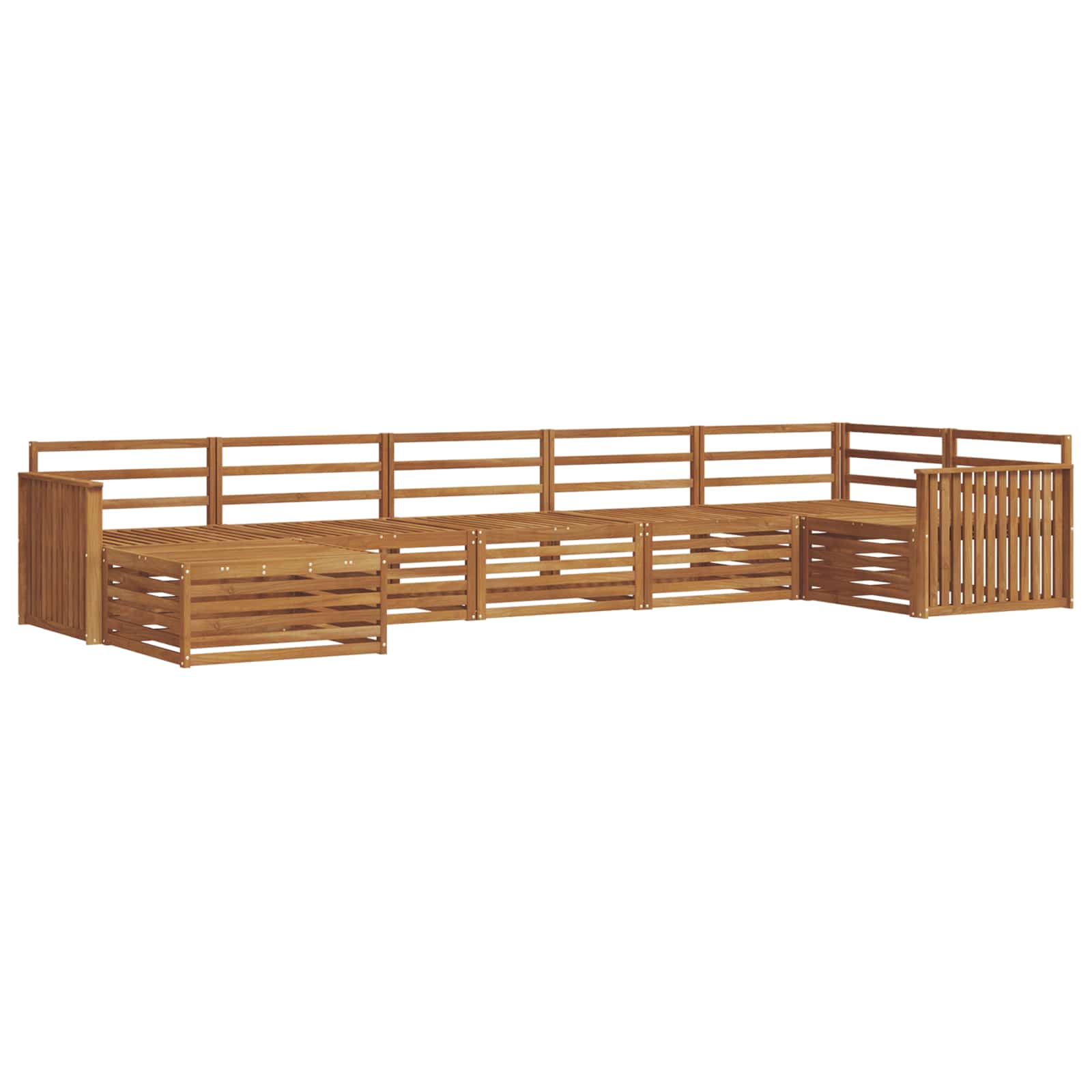 Outdoor-Sofagarnitur 7 pcs Natur