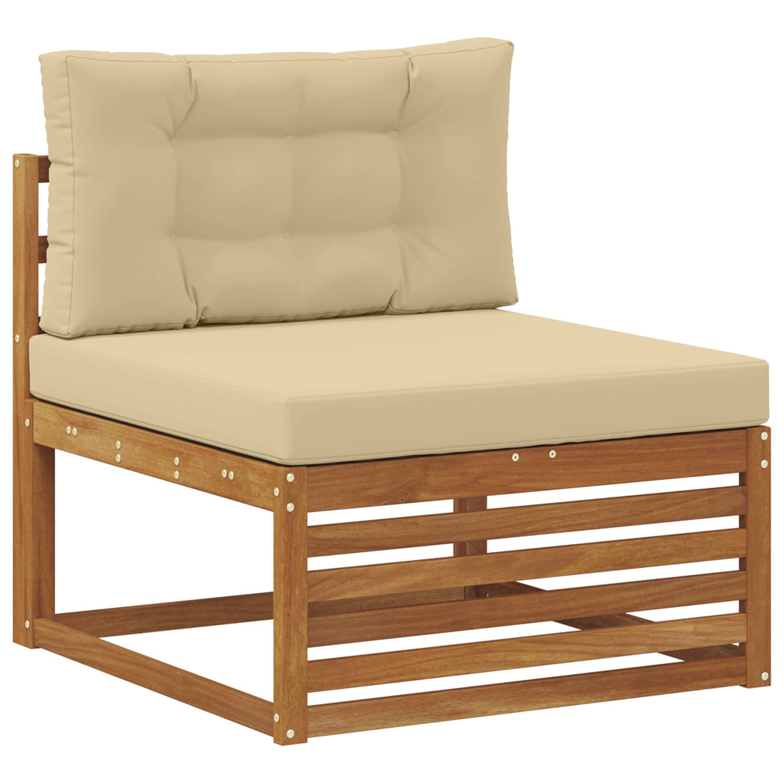 Outdoor-Sofagarnitur 7 stk. Natur und Beige