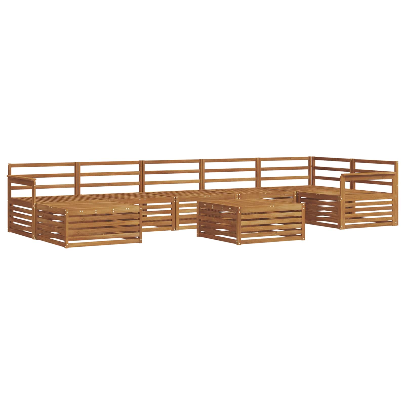 Outdoor-Sofagarnitur 8 pcs Natur