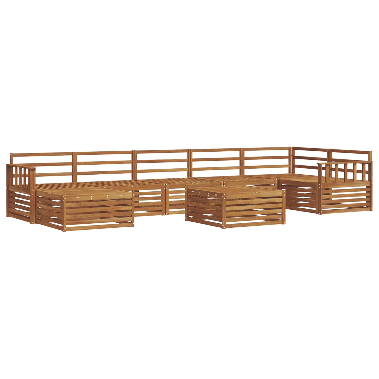 Outdoor-Sofagarnitur 8 pcs Natur