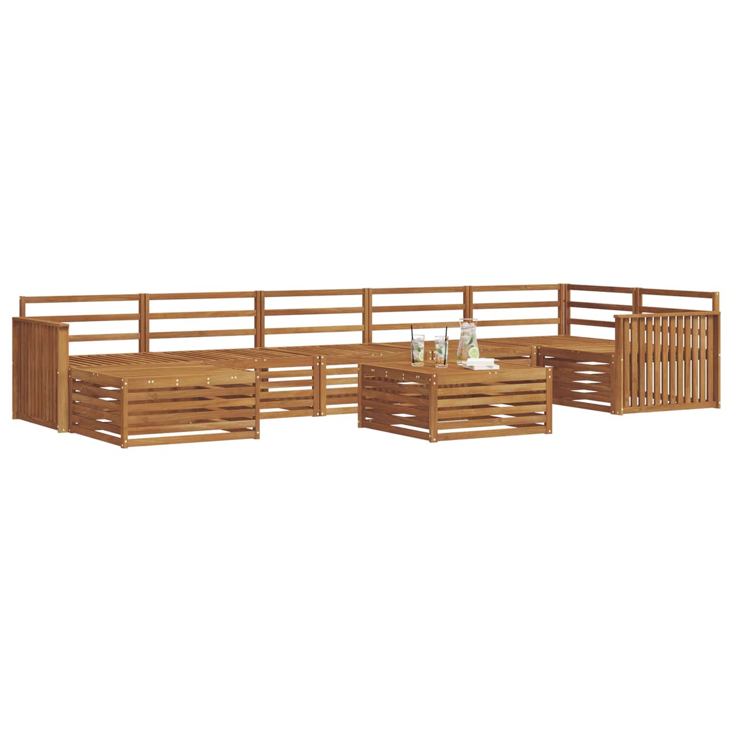 Outdoor-Sofagarnitur 8 pcs Natur