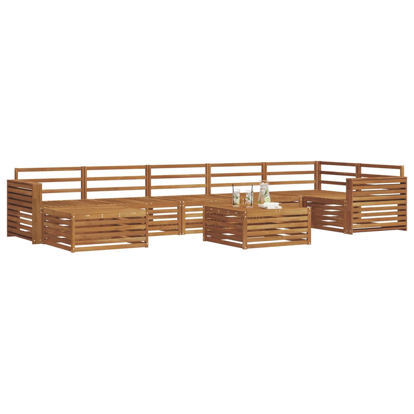 Outdoor-Sofagarnitur 8 pcs Natur