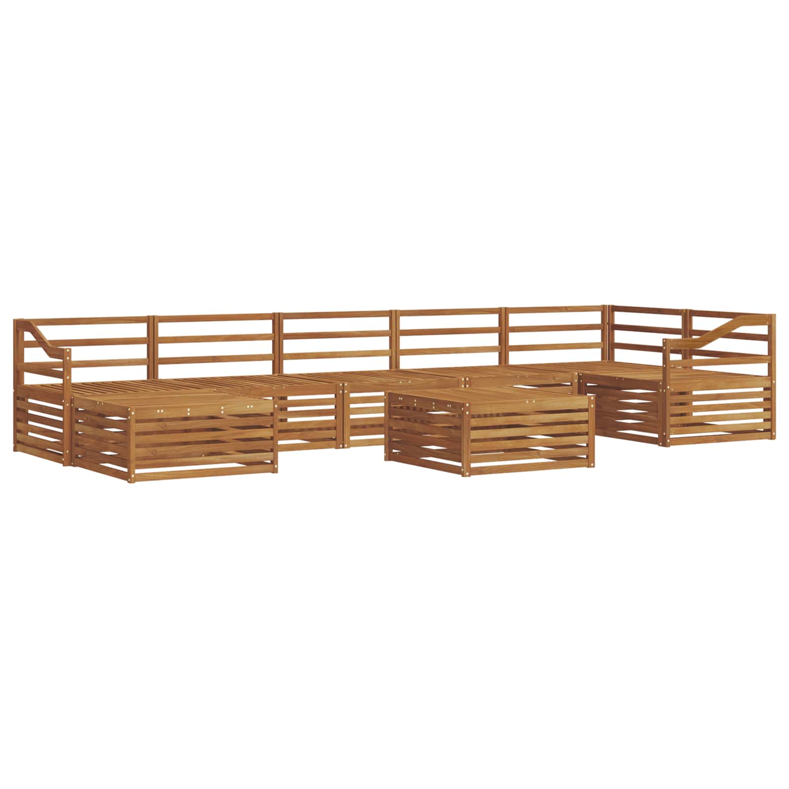 Outdoor-Sofagarnitur 8 pcs Natur