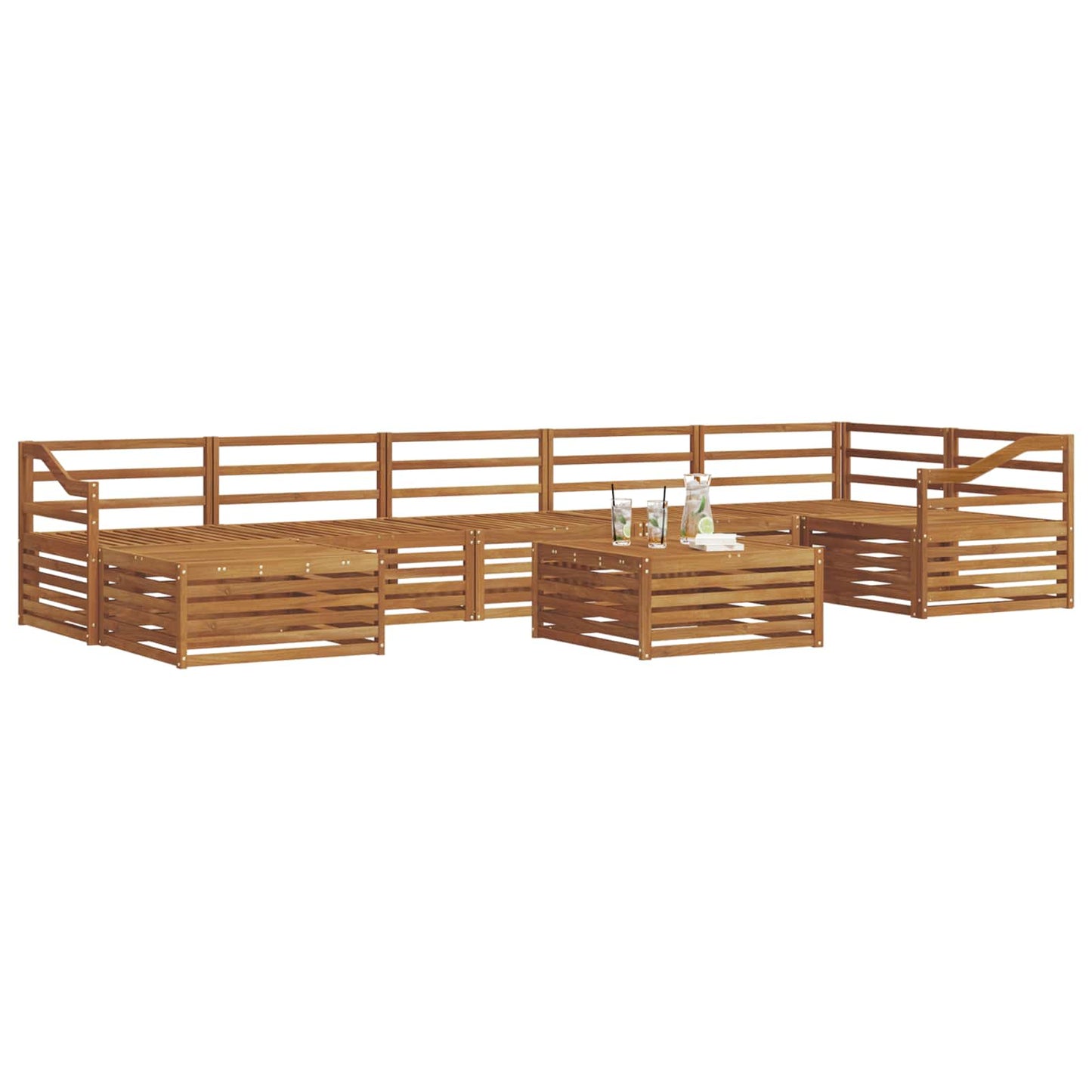 Outdoor-Sofagarnitur 8 pcs Natur
