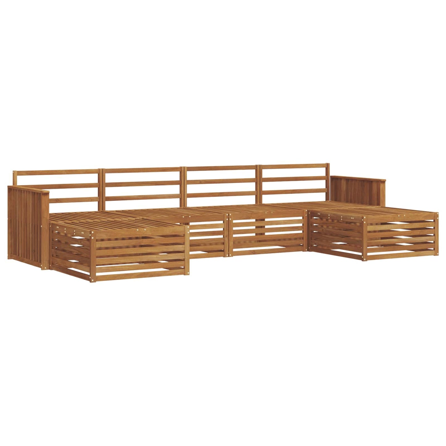Sofagarnituren 6 pcs Natur Massivholz Akazie