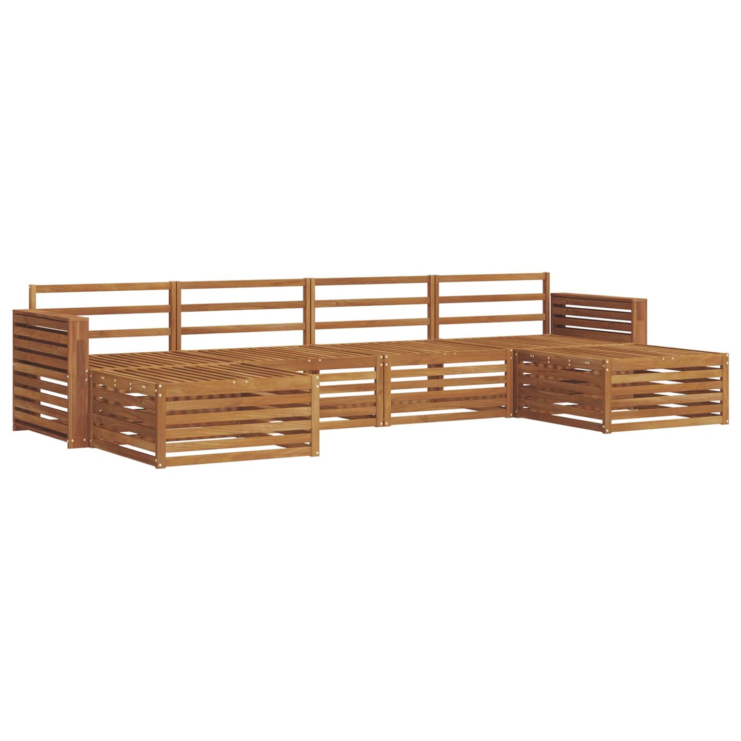 Outdoor-Sofagarnitur 6 stk. Natur Massivholz Akazie