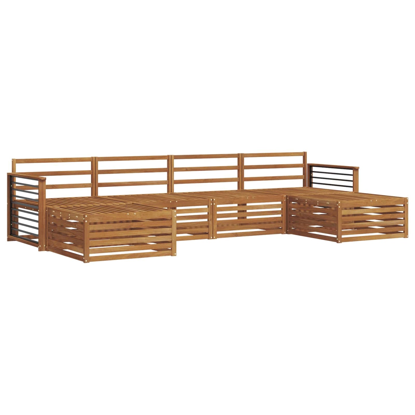 Sofagarnituren 6 pcs Natur Massivholz Akazie