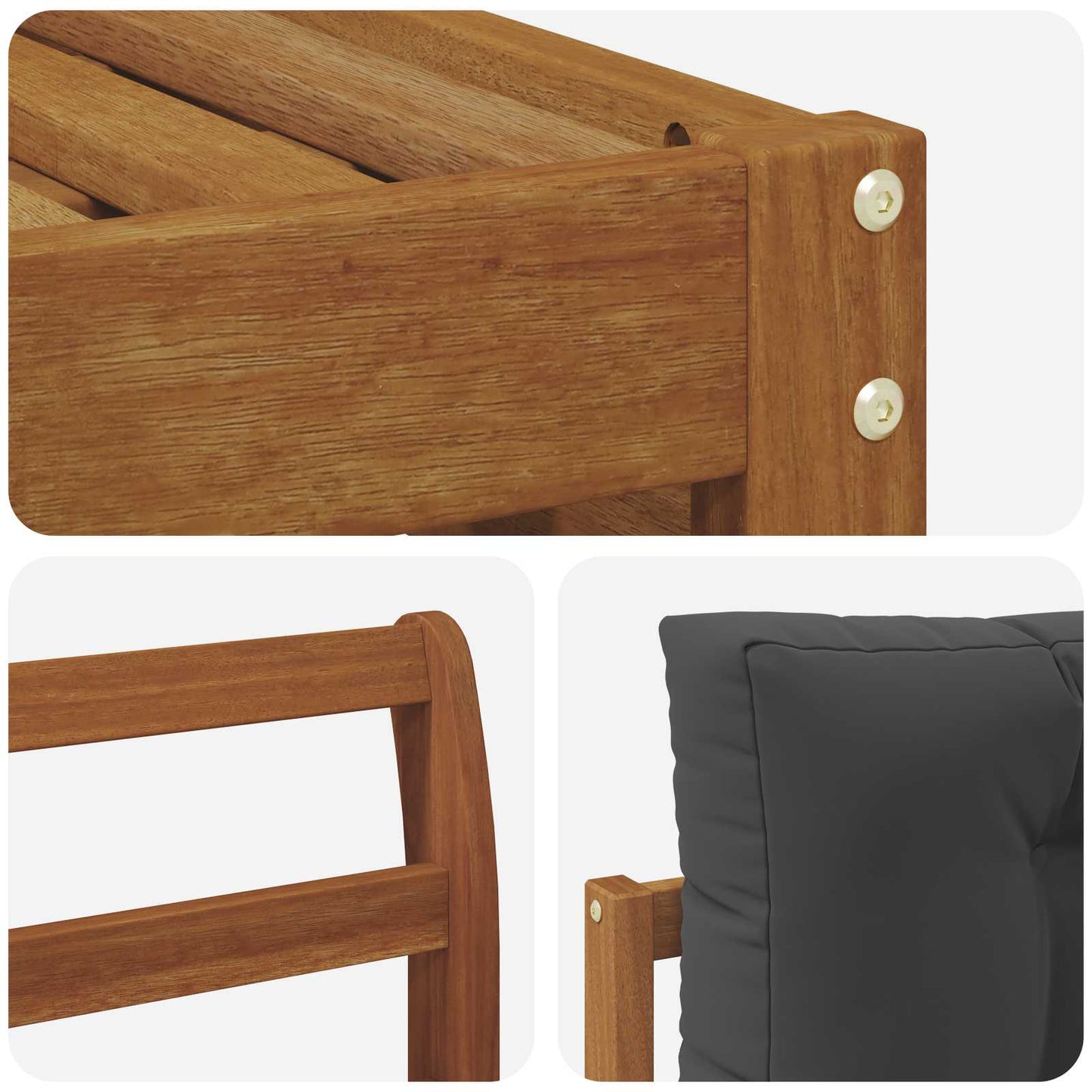 Outdoor-Sofagarnitur 8 stk. Natur und Anthrazit