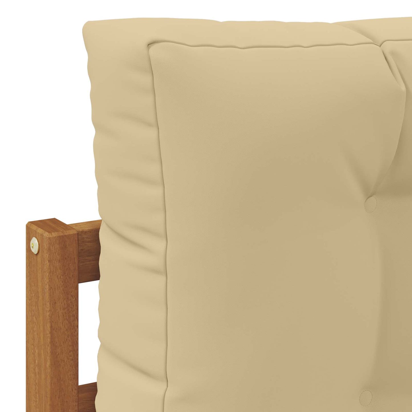 Outdoor-Sofagarnitur 6 stk. Natur und Beige Massivholz Akazie