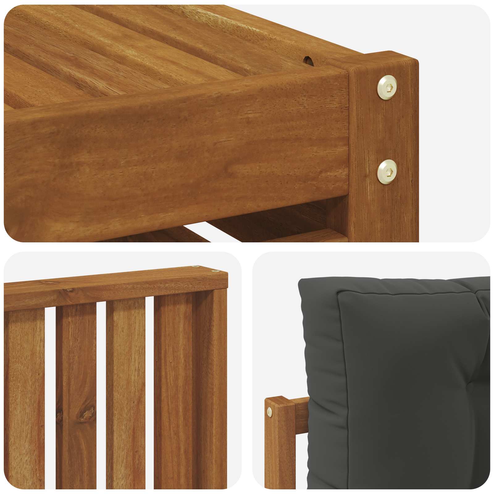 Outdoor-Sofagarnitur 10 stk. Natur und Anthrazit