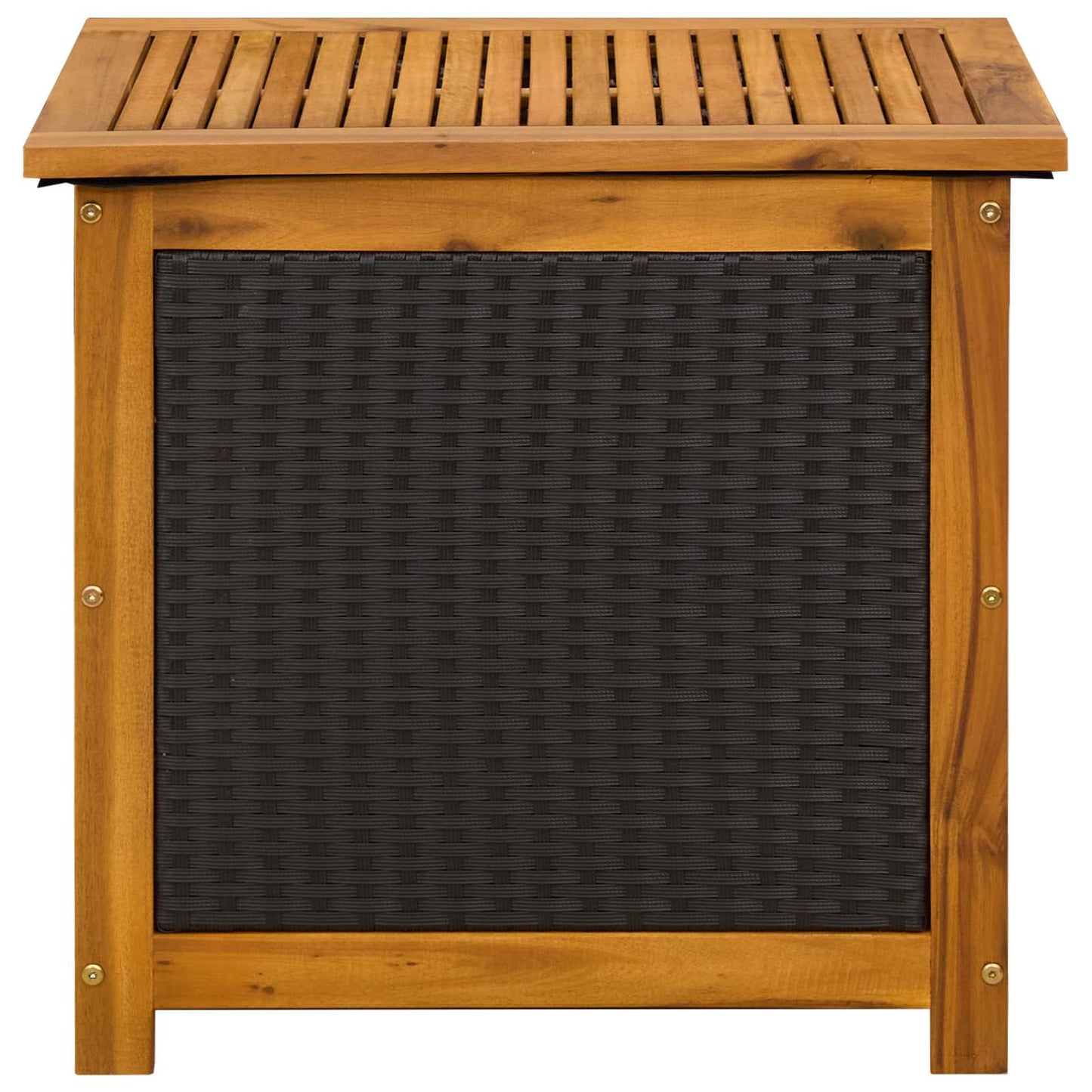 Gartenlagerbox 185 L Massivholz Akazie 60 x 50 x 56 cm Schwarz