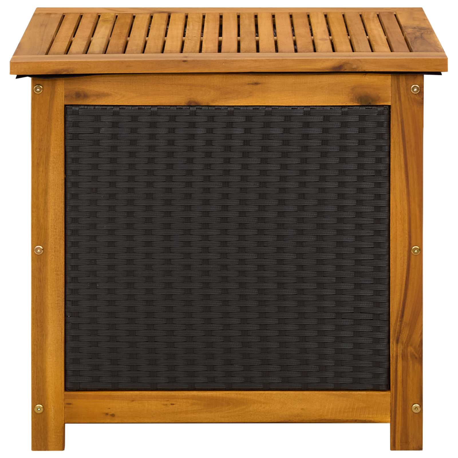 Gartenlagerbox 185 L Massivholz Akazie 60 x 50 x 56 cm Schwarz