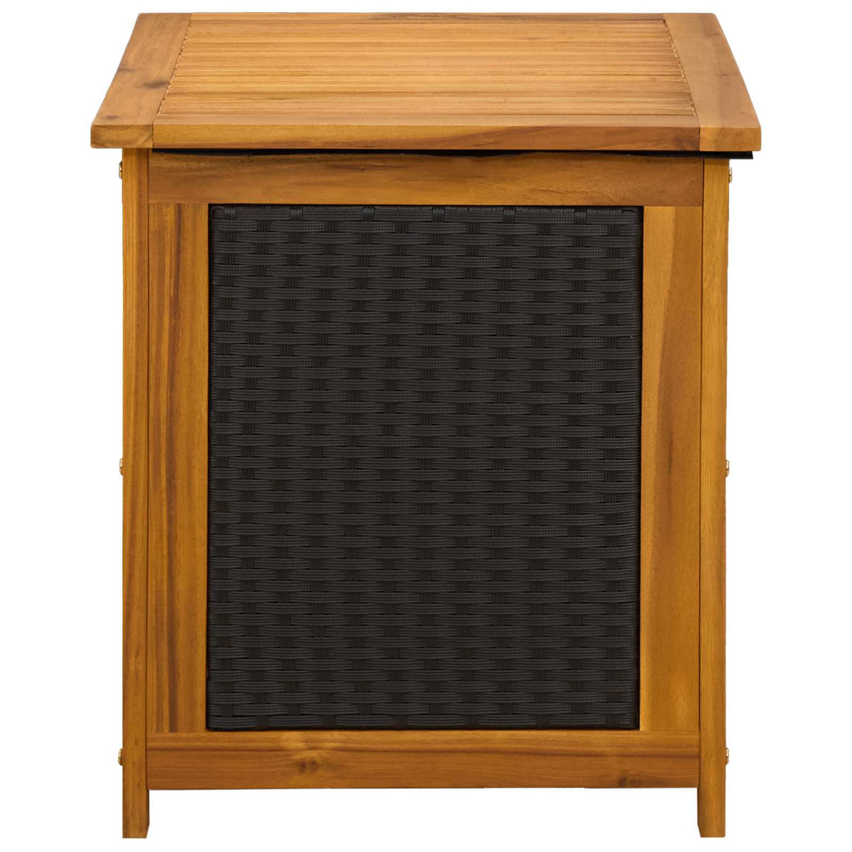 Gartenlagerbox 88 L Massivholz Akazie 60 x 50 x 56 cm Schwarz
