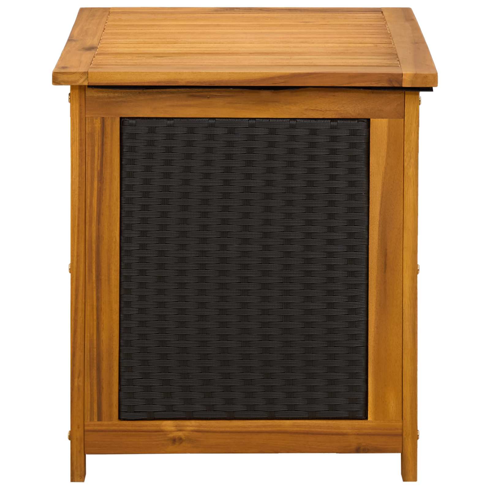 Gartenlagerbox 185 L Massivholz Akazie 60 x 50 x 56 cm Schwarz