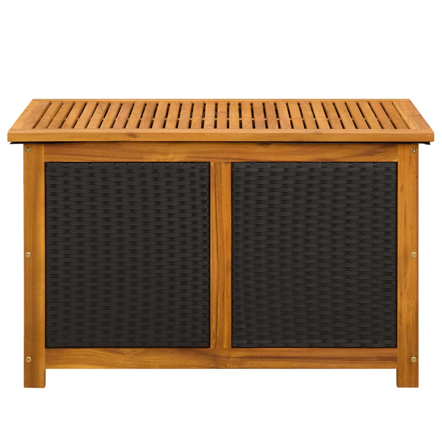 Gartenlagerbox 185 L Massivholz Akazie 90 x 50 x 56 cm Schwarz