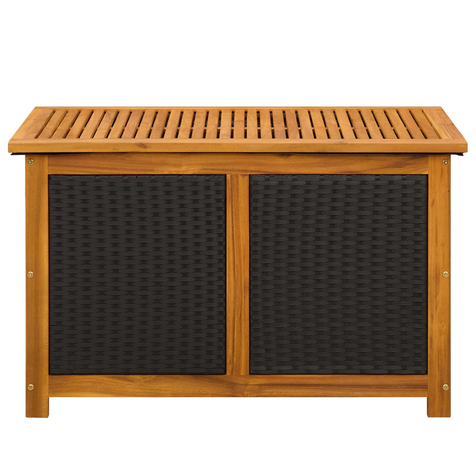 Gartenlagerbox 185 L Massivholz Akazie 90 x 50 x 56 cm Schwarz