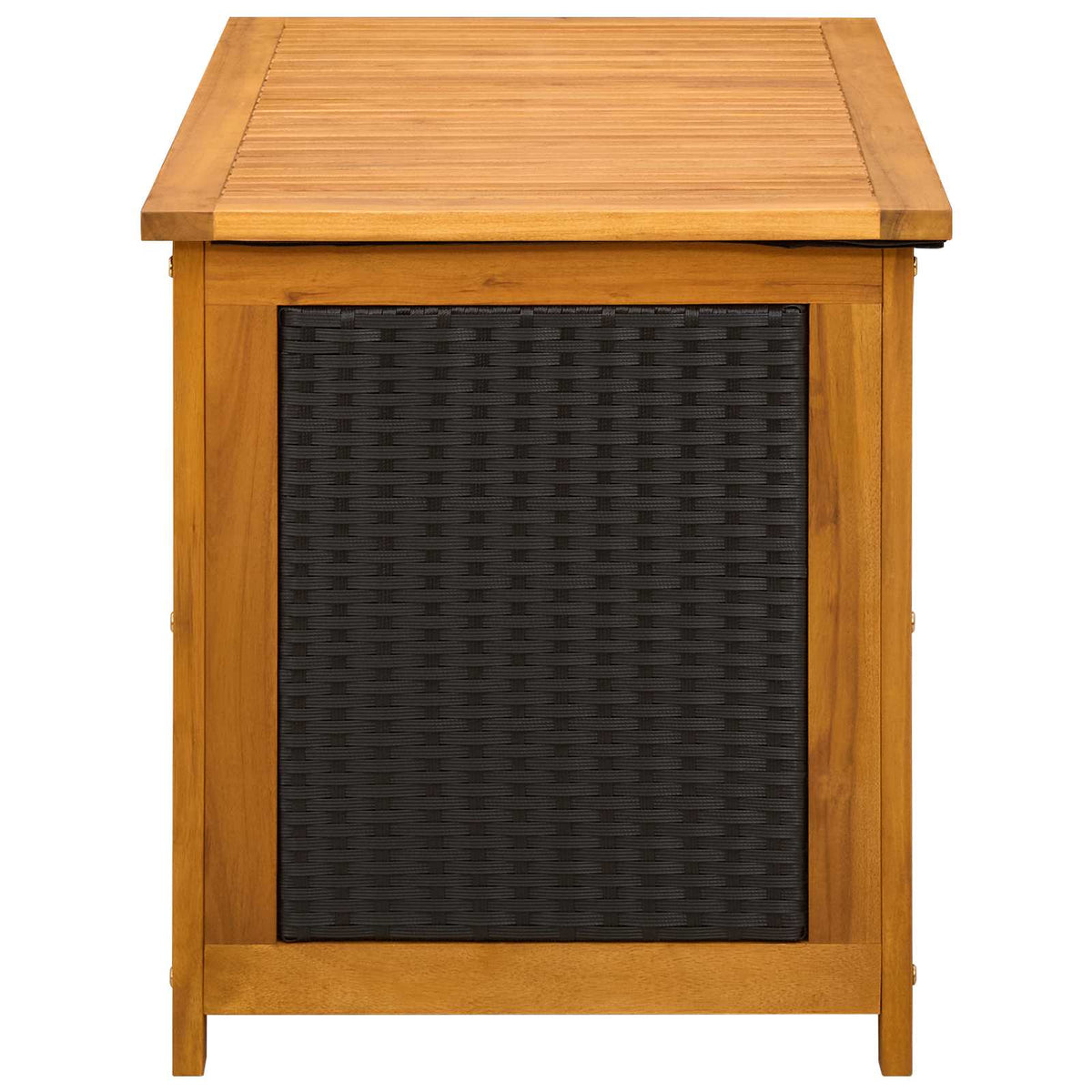 Gartenlagerbox 141 L Massivholz Akazie 90 x 50 x 56 cm Schwarz