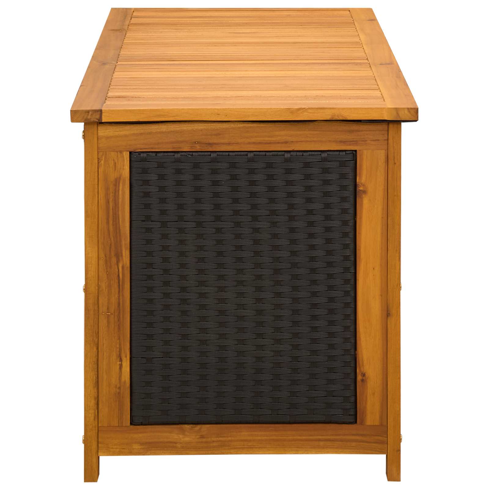 Gartenlagerbox 185 L Massivholz Akazie 113 x 50 x 56 cm Schwarz