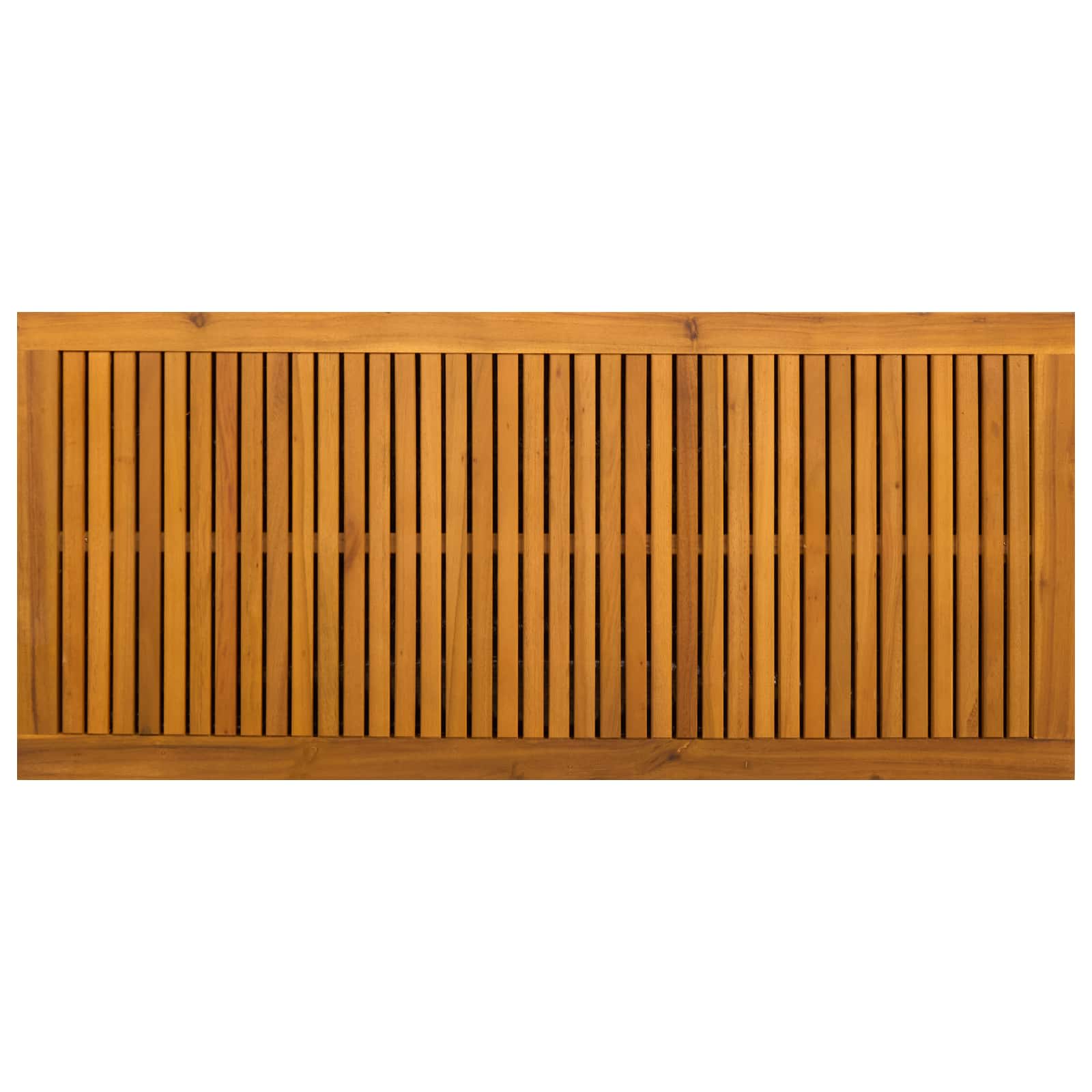 Gartenlagerbox 185 L Massivholz Akazie 113 x 50 x 56 cm Schwarz