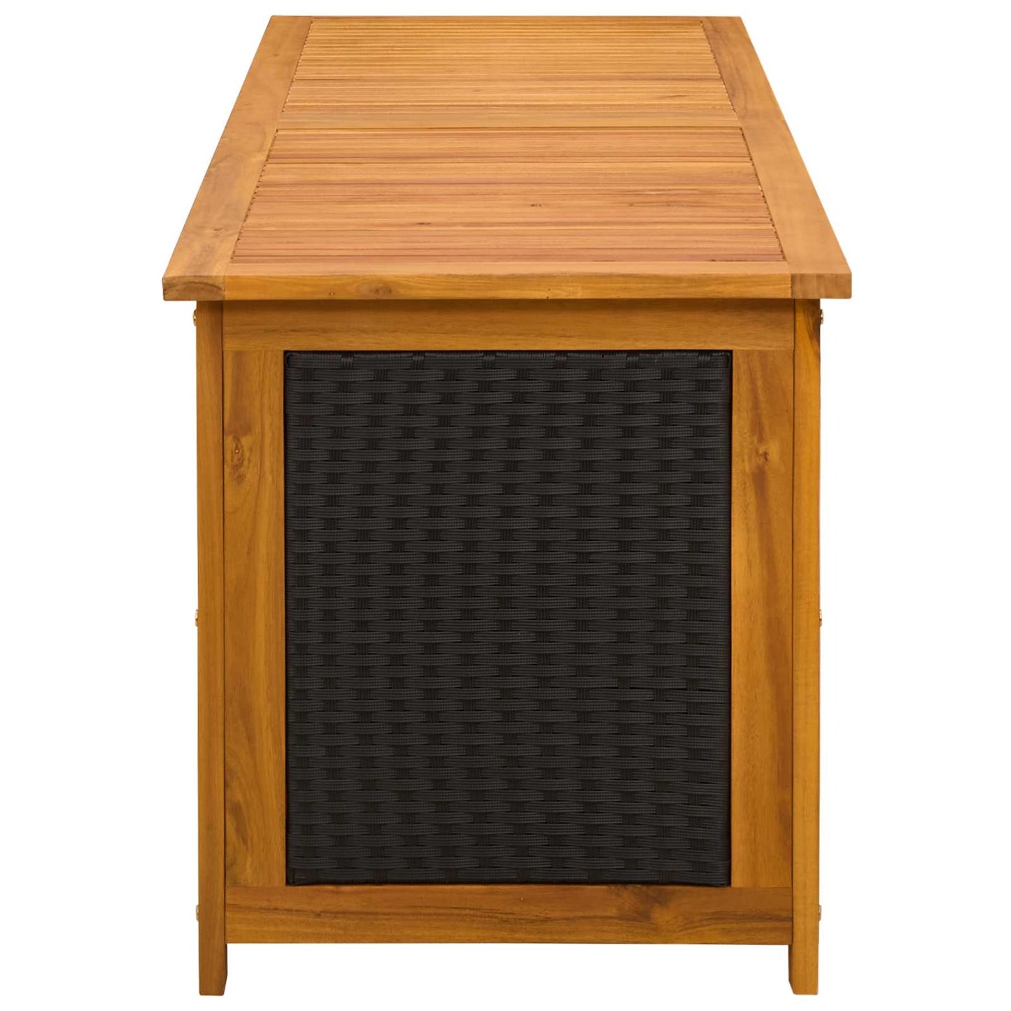 Gartenlagerbox 243 L Massivholz Akazie 150 x 50 x 56 cm Schwarz