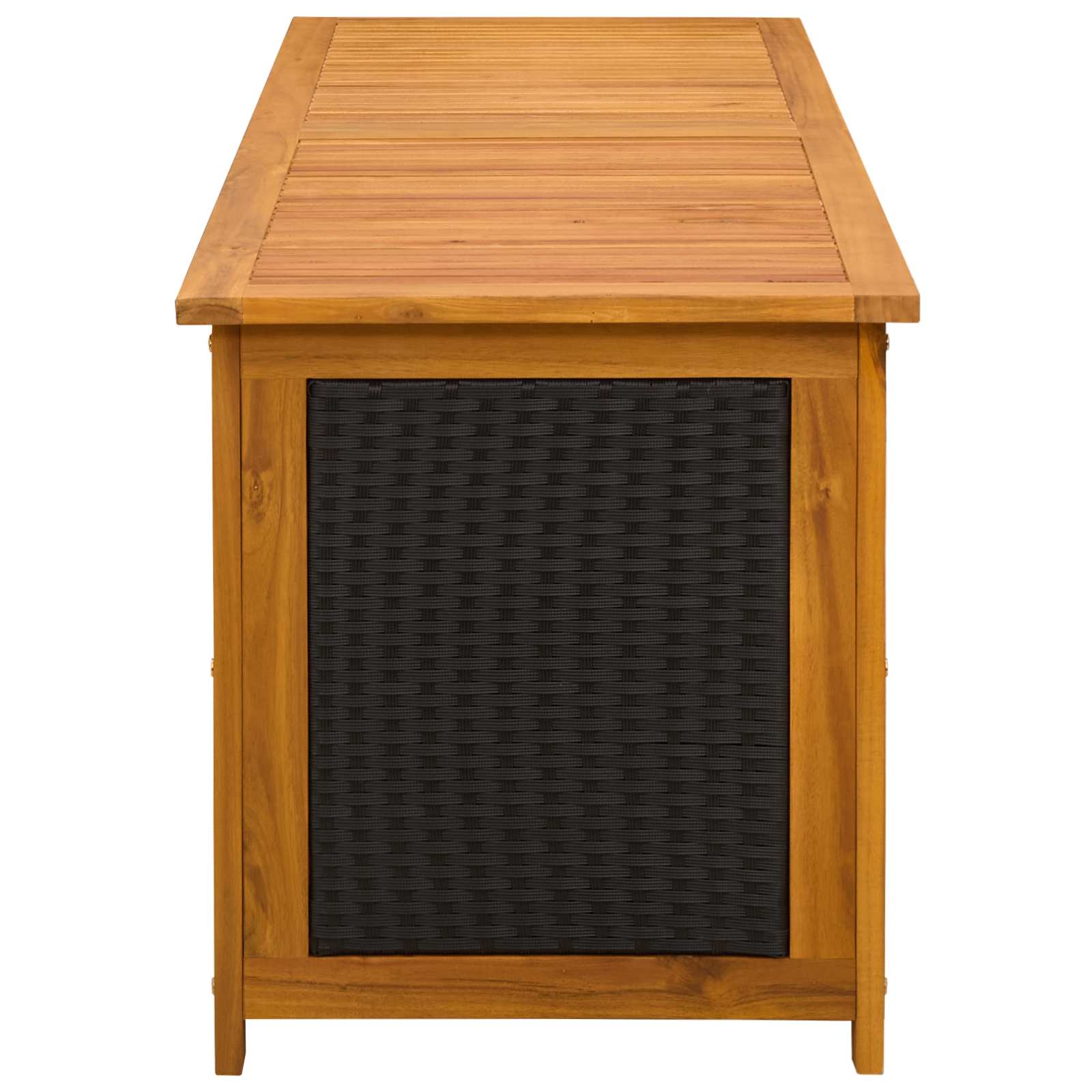 Gartenlagerbox 243 L Massivholz Akazie 150 x 50 x 56 cm Schwarz