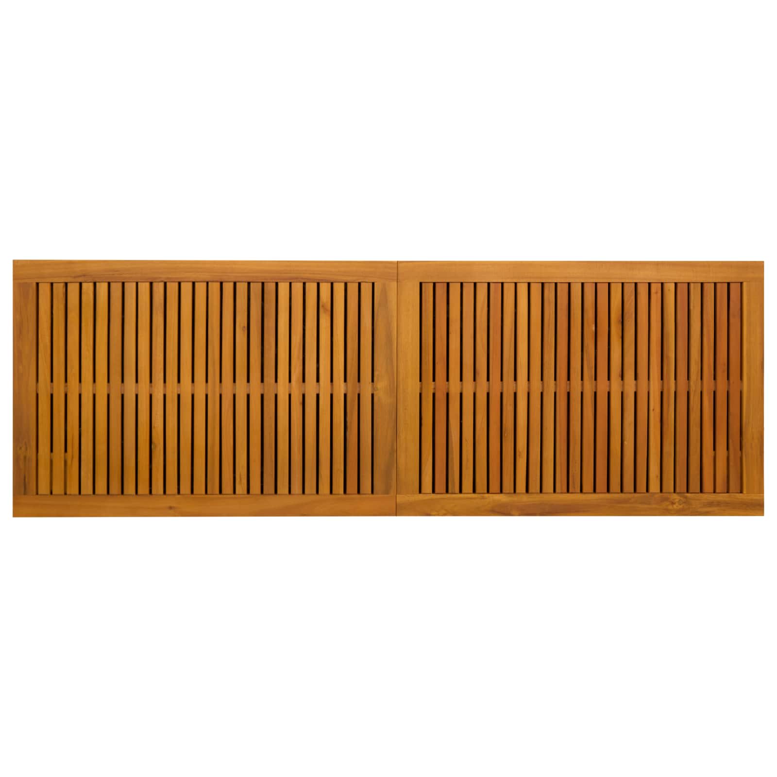Gartenlagerbox 243 L Massivholz Akazie 150 x 50 x 56 cm Schwarz