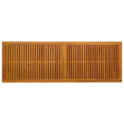 Gartenlagerbox 243 L Massivholz Akazie 150 x 50 x 56 cm Schwarz