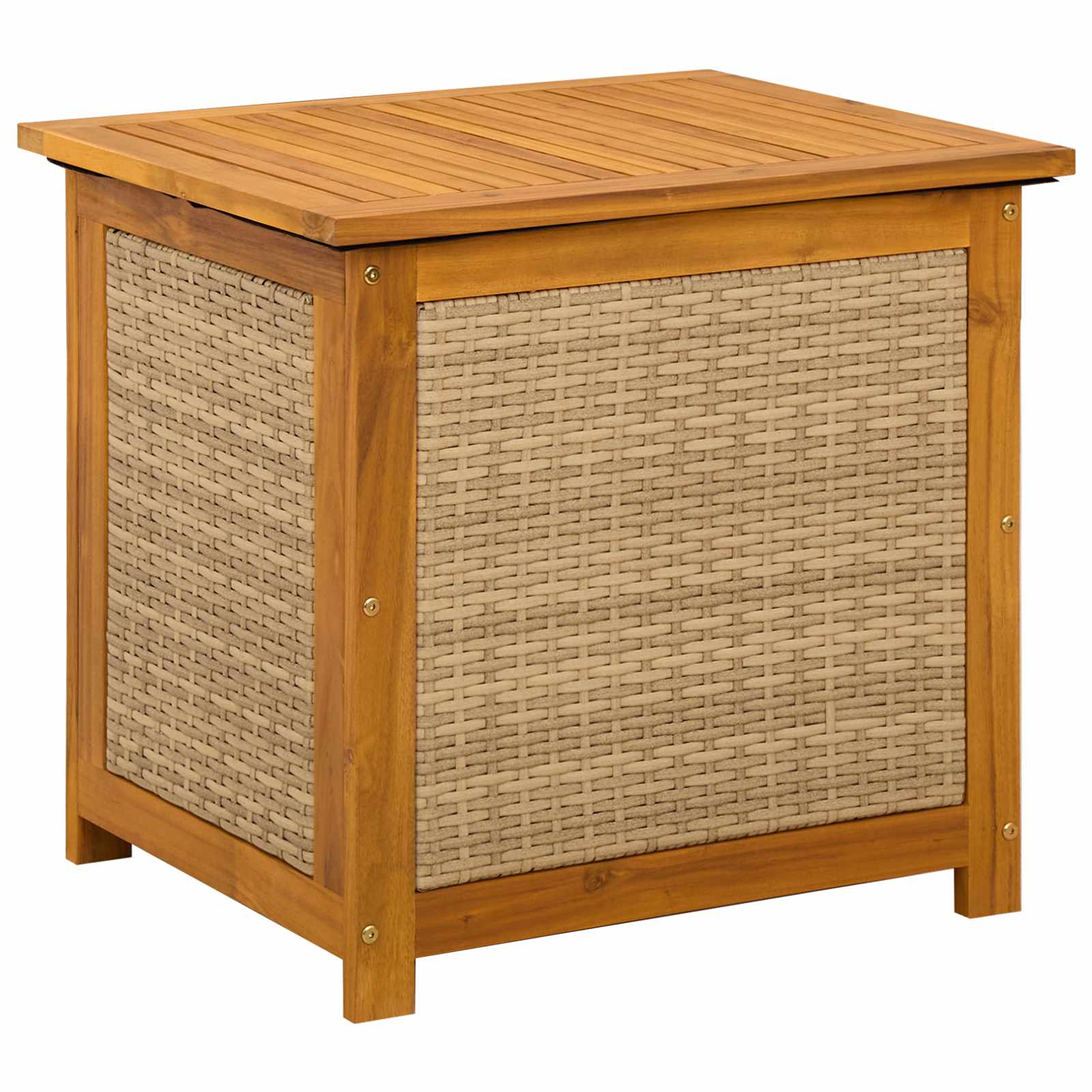 Gartenlagerbox 88 L Massivholz Akazie 60 x 50 x 56 cm Beige