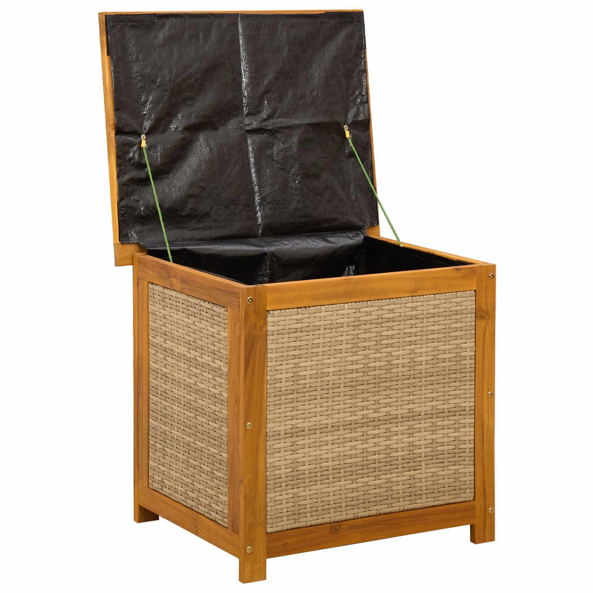 Gartenlagerbox 88 L Massivholz Akazie 60 x 50 x 56 cm Beige