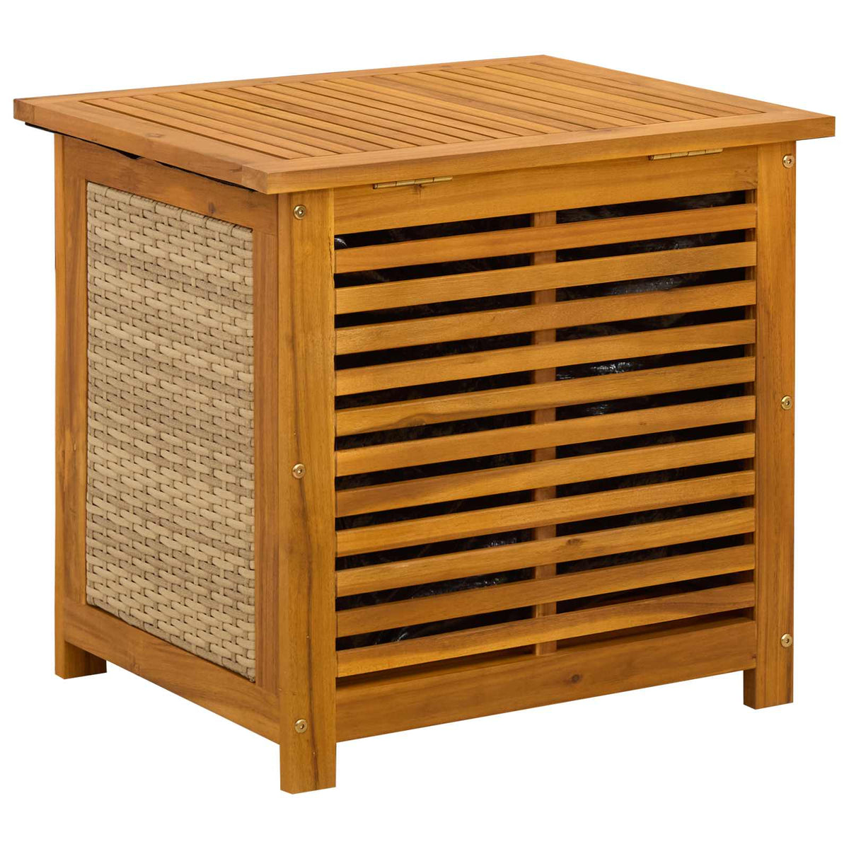 Gartenlagerbox 88 L Massivholz Akazie 60 x 50 x 56 cm Beige