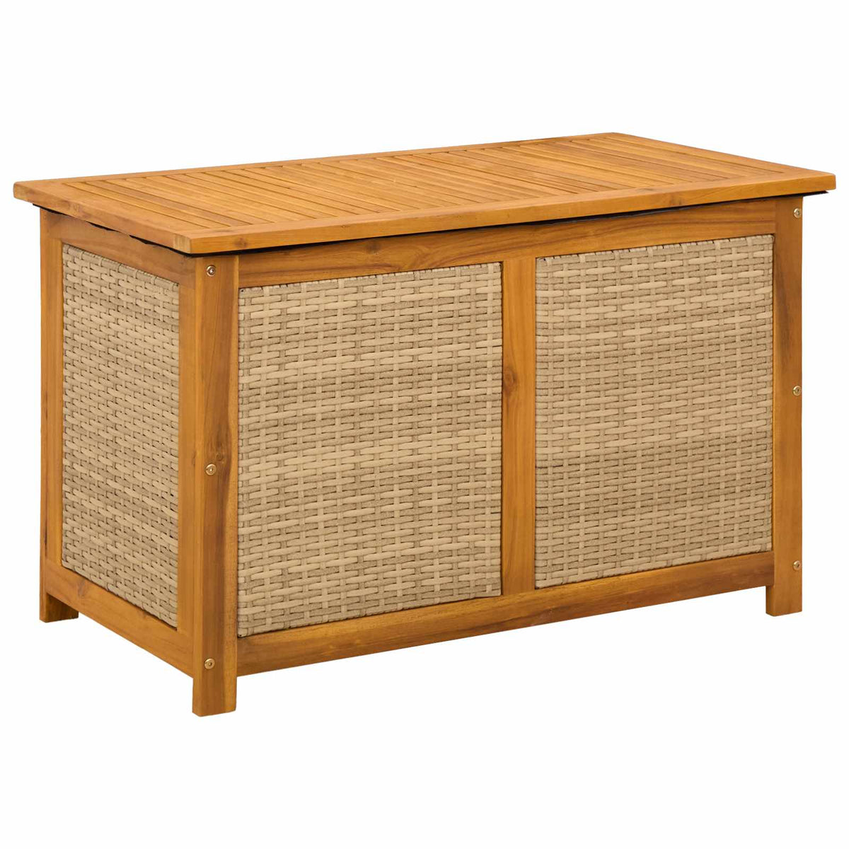 Gartenlagerbox 141 L Massivholz Akazie 90 x 50 x 56 cm Beige