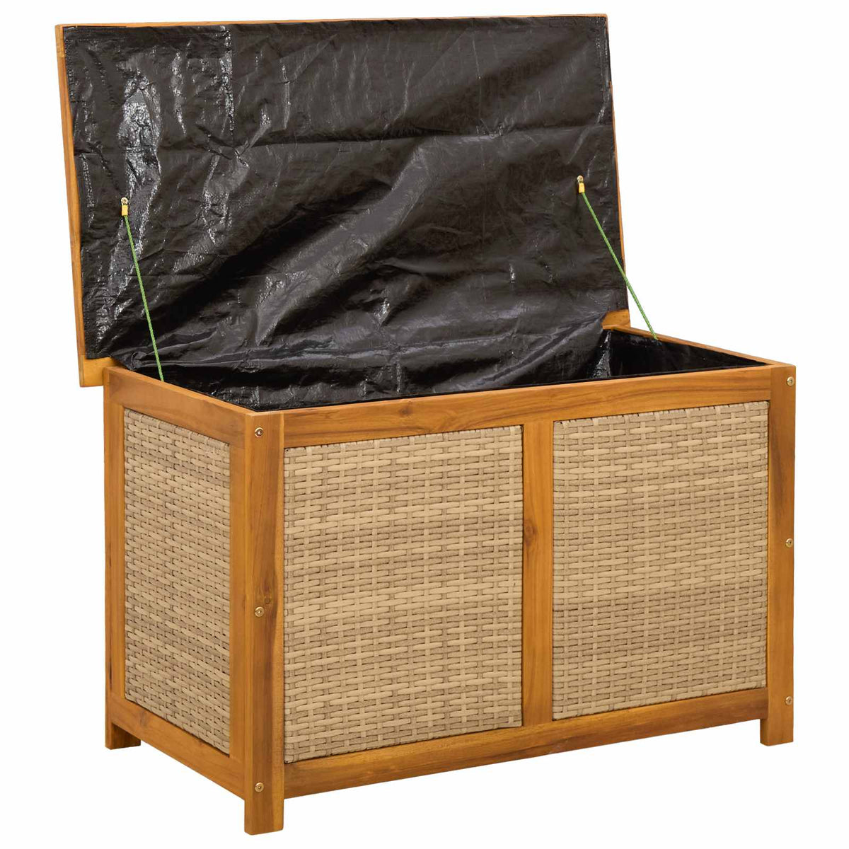 Gartenlagerbox 141 L Massivholz Akazie 90 x 50 x 56 cm Beige