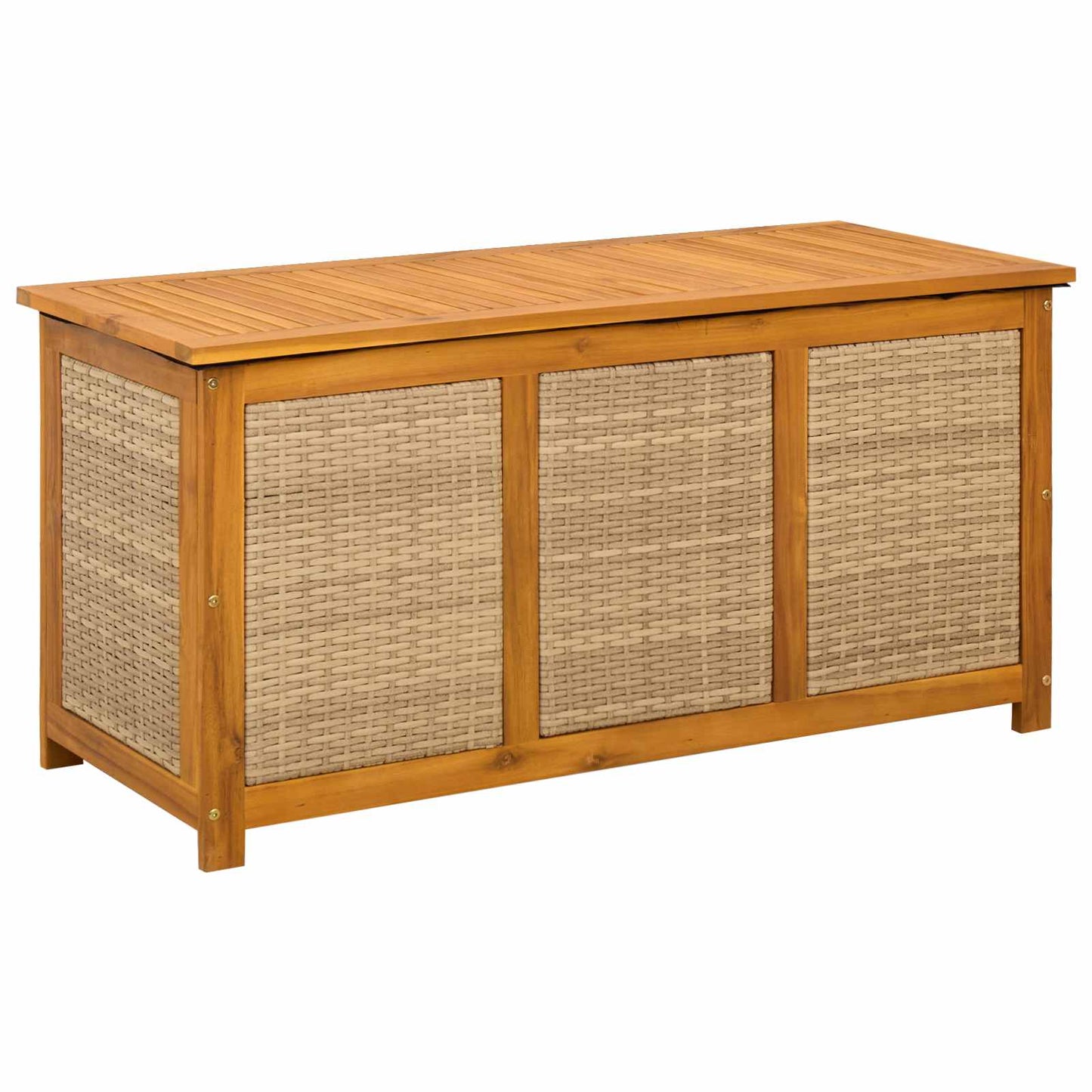 Gartenlagerbox 185 L Massivholz Akazie 113 x 50 x 56 cm Beige