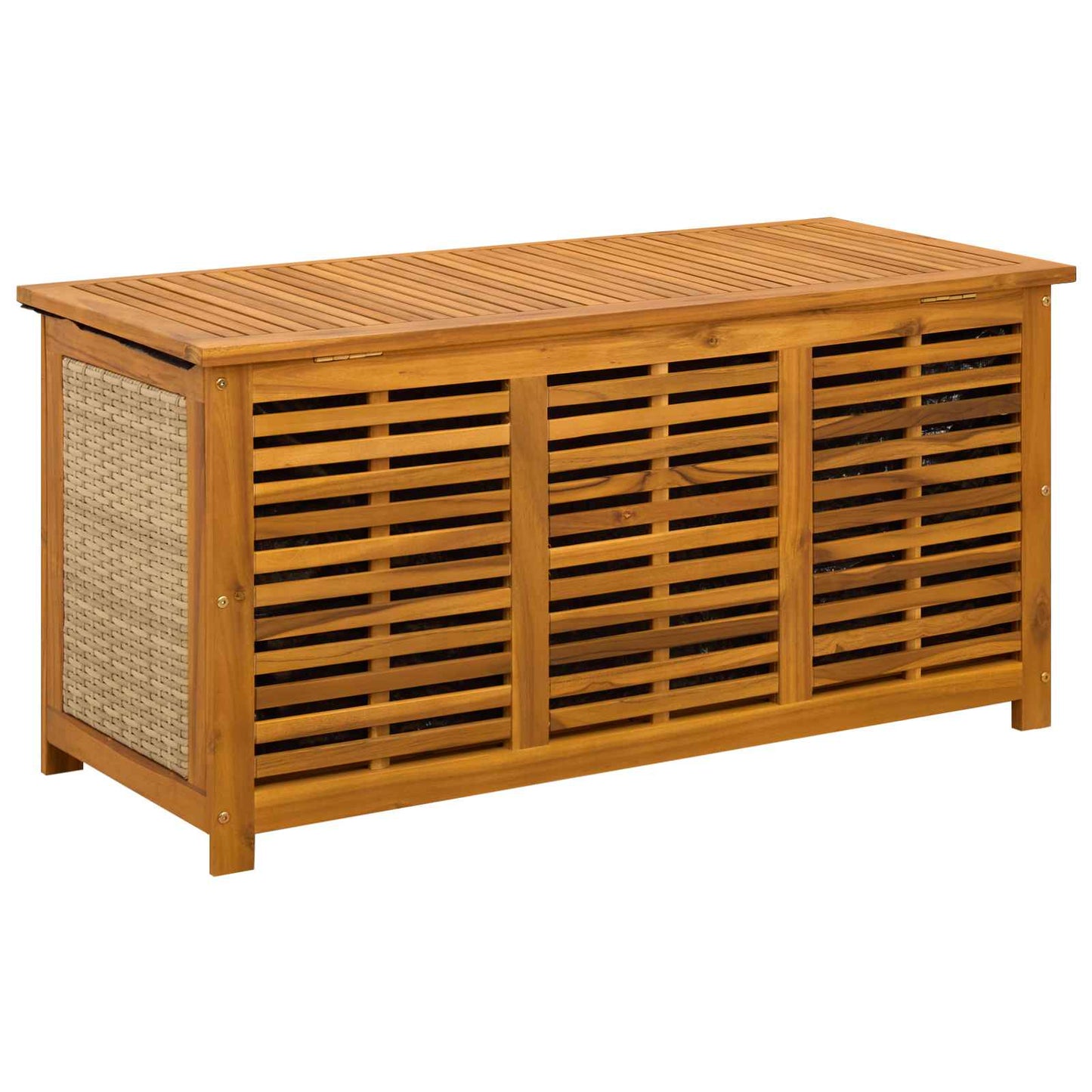 Gartenlagerbox 185 L Massivholz Akazie 113 x 50 x 56 cm Beige