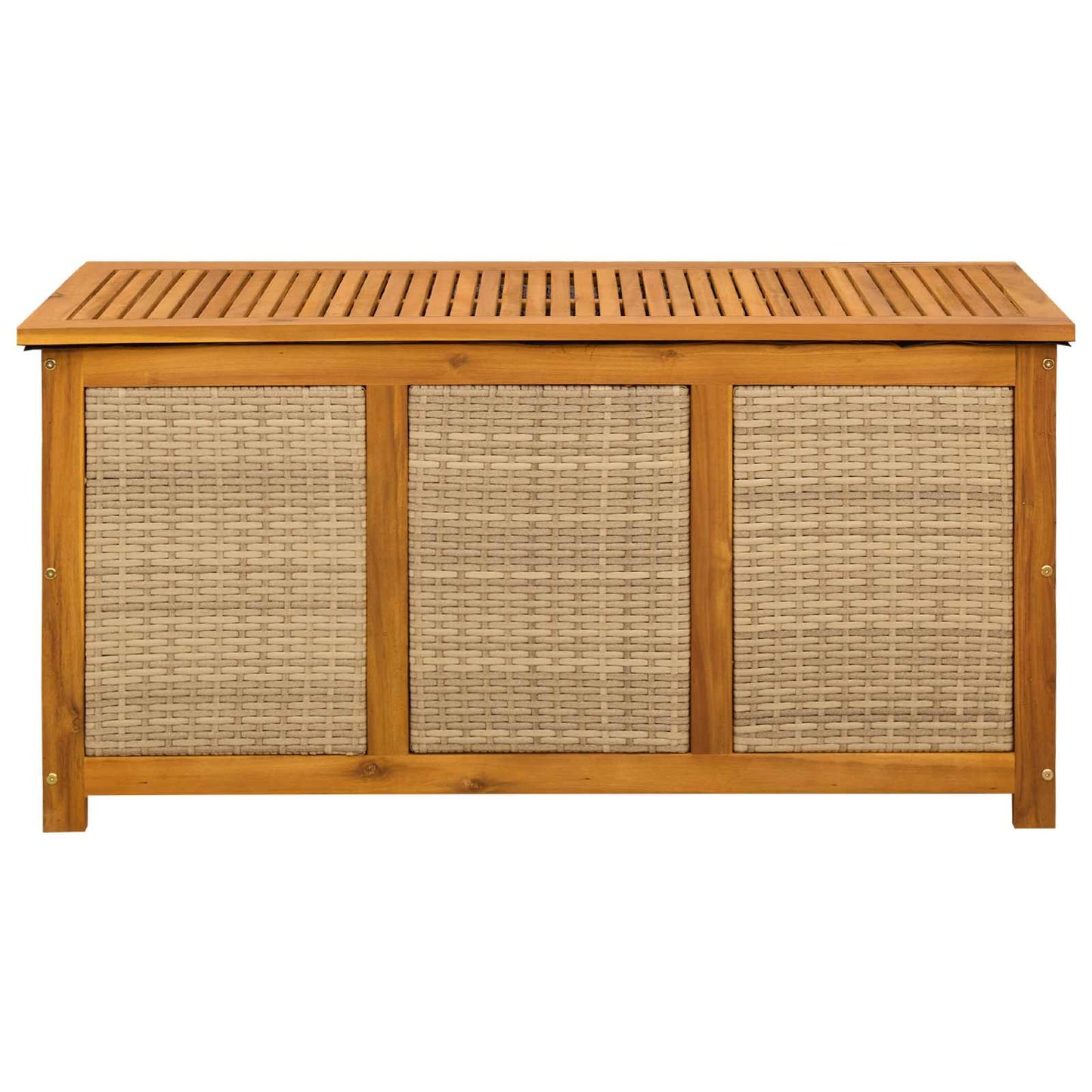 Gartenlagerbox 185 L Massivholz Akazie 113 x 50 x 56 cm Beige