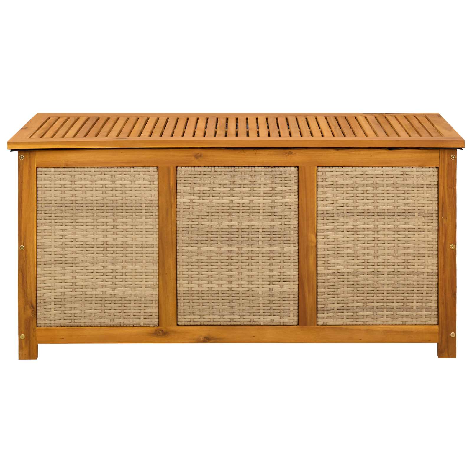 Gartenlagerbox 185 L Massivholz Akazie 113 x 50 x 56 cm Beige