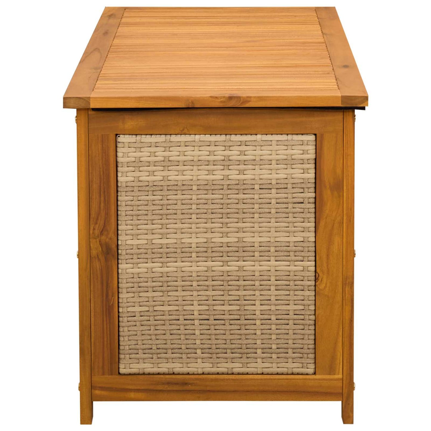 Gartenlagerbox 185 L Massivholz Akazie 113 x 50 x 56 cm Beige