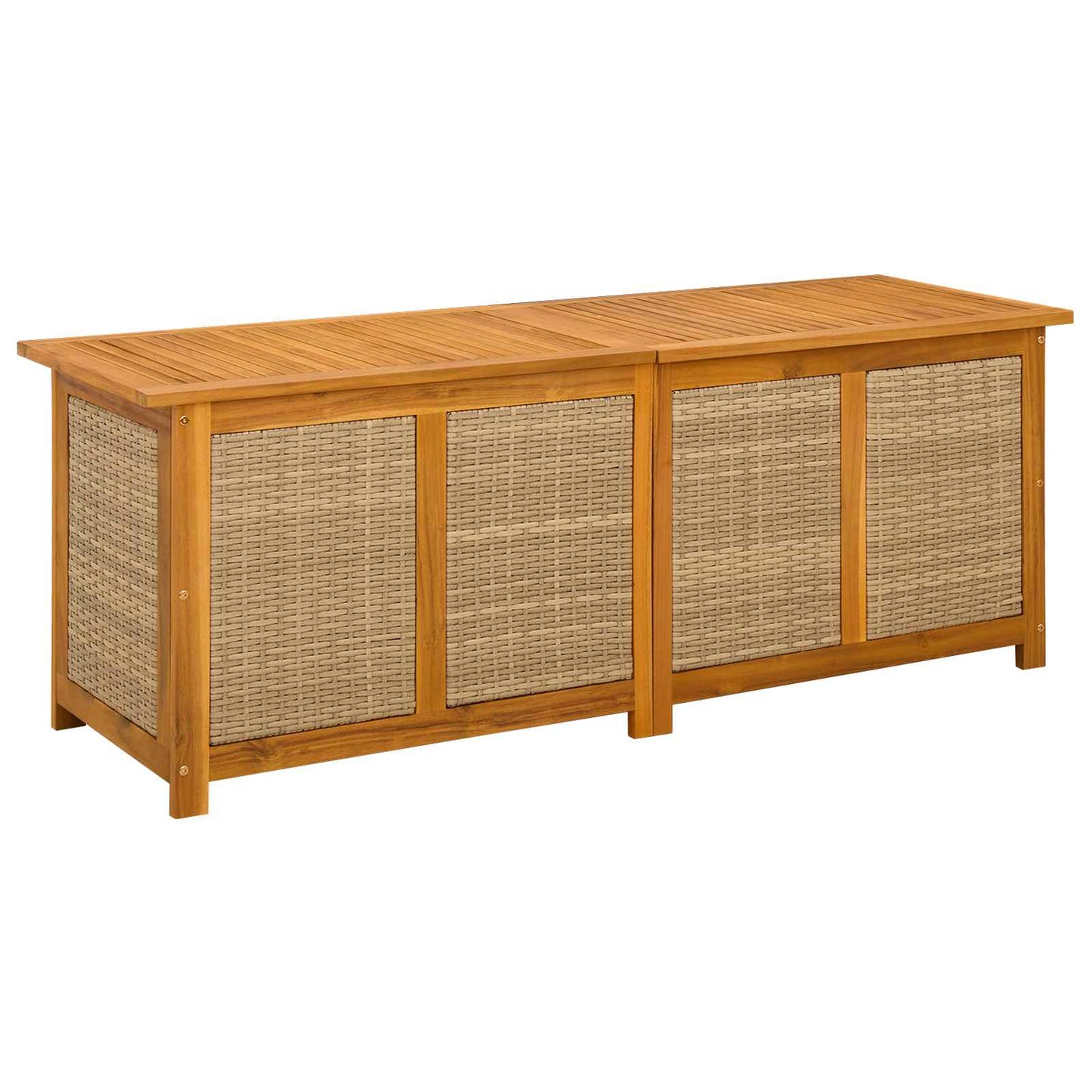 Gartenlagerbox 185 L Massivholz Akazie 150 x 50 x 56 cm Beige