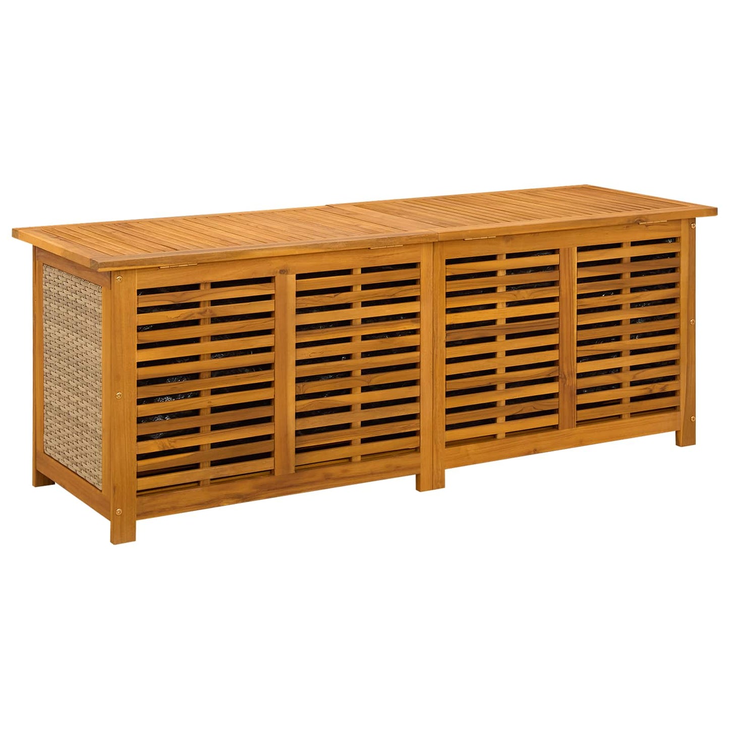 Gartenlagerbox 185 L Massivholz Akazie 150 x 50 x 56 cm Beige