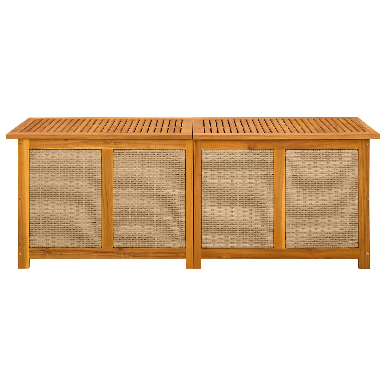 Gartenlagerbox 185 L Massivholz Akazie 150 x 50 x 56 cm Beige