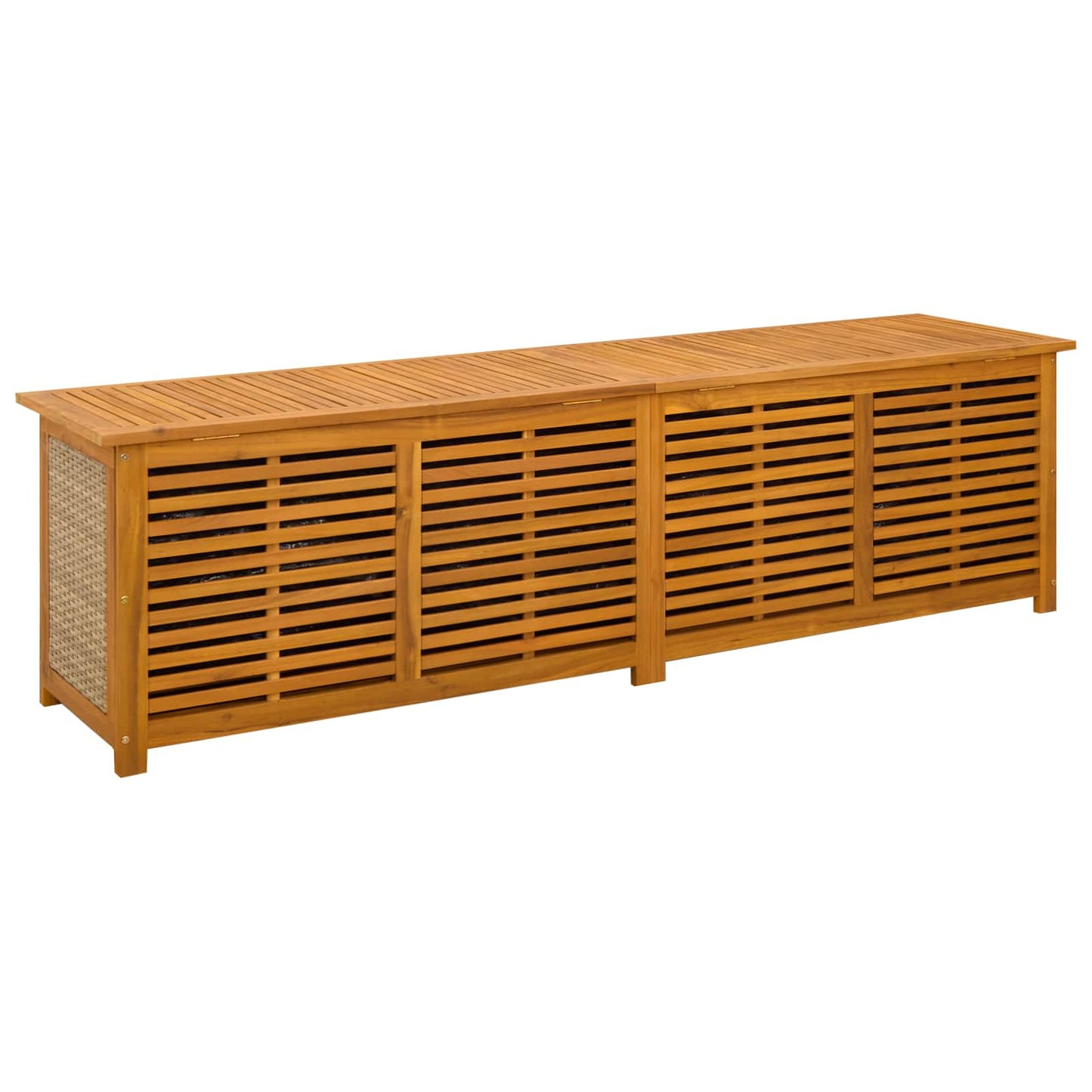 Gartenlagerbox 185 L Massivholz Akazie 200 x 50 x 56 cm Beige