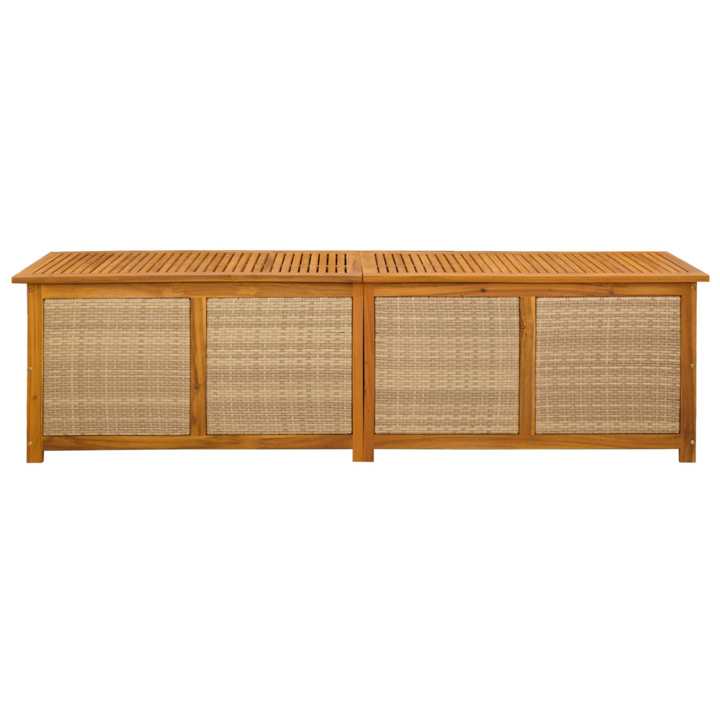 Gartenlagerbox 185 L Massivholz Akazie 200 x 50 x 56 cm Beige