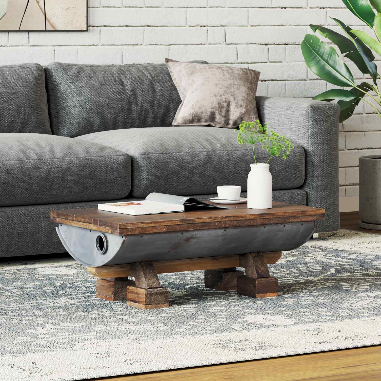 Couchtisch Natur 90 x 50 x 35 cm Holz