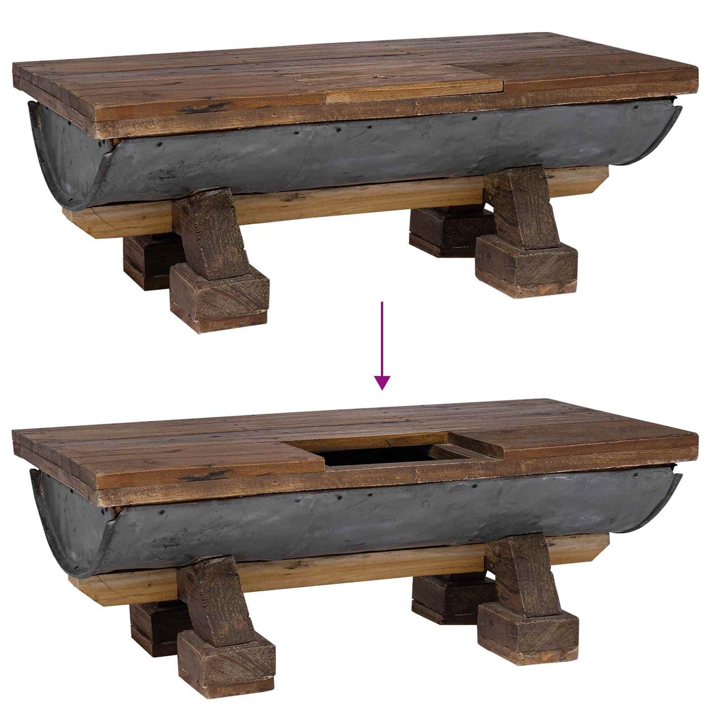 Couchtisch Natur 90 x 50 x 35 cm Holz