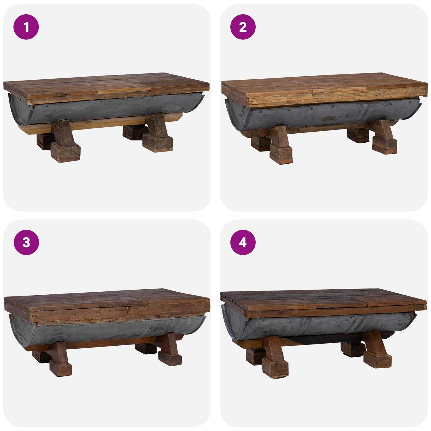 Couchtisch Natur 90 x 50 x 35 cm Holz
