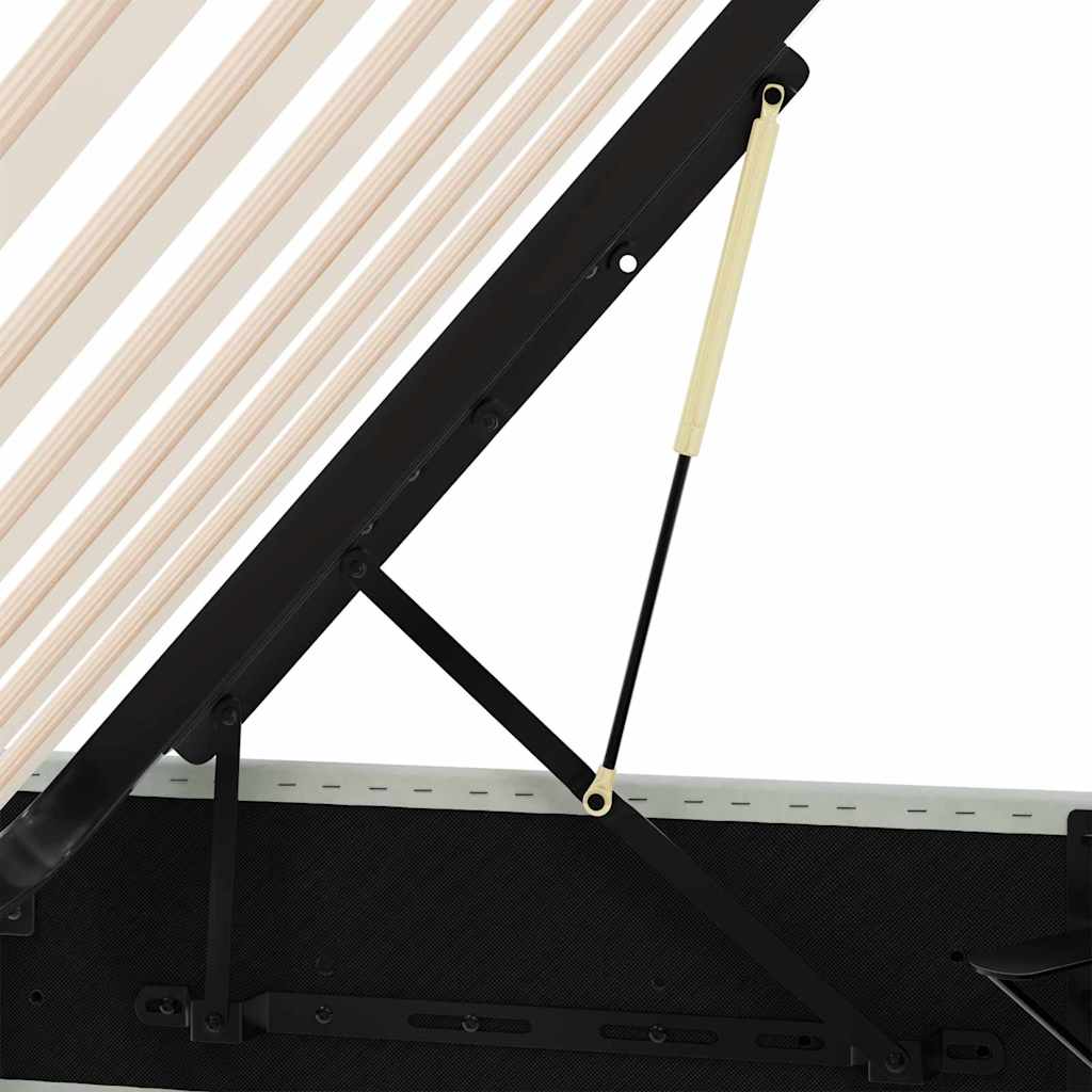 Aufbewahrungsbett Hellgrau 100 x 203 cm Samt