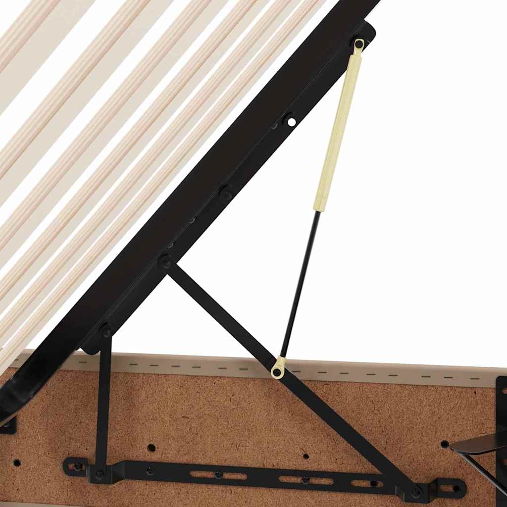 Aufbewahrungsbett mit Matratze Cappuccino 90 x 200 cm