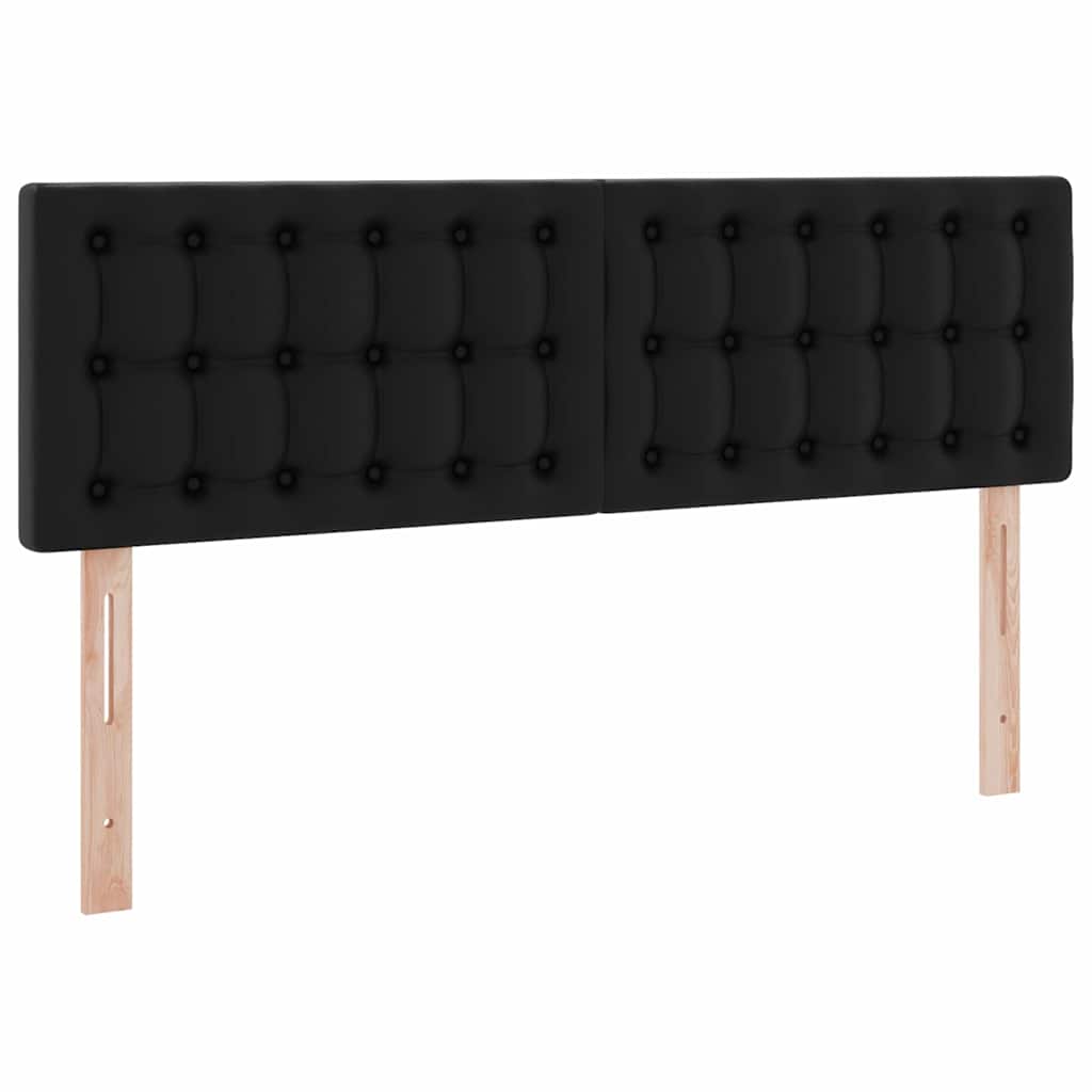 Aufbewahrungsbett mit Matratze Schwarz 140 x 200 cm Kunstleder