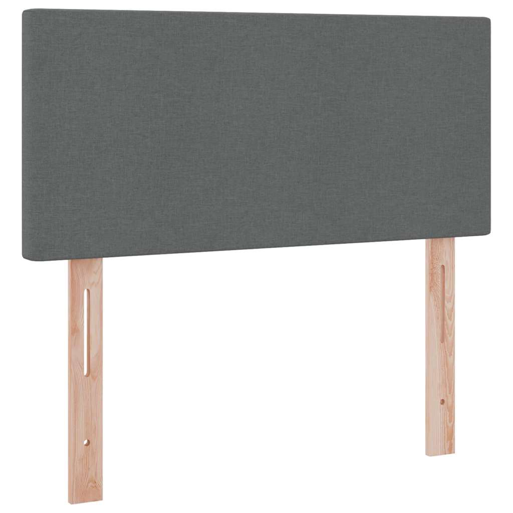 Aufbewahrungsbett mit Matratze Dunkelgrau 100 x 200 cm Samt